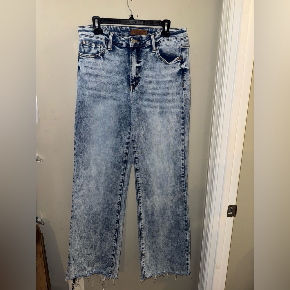 Judy Blue Wide Leg Jeans Size 13 Acid Wash